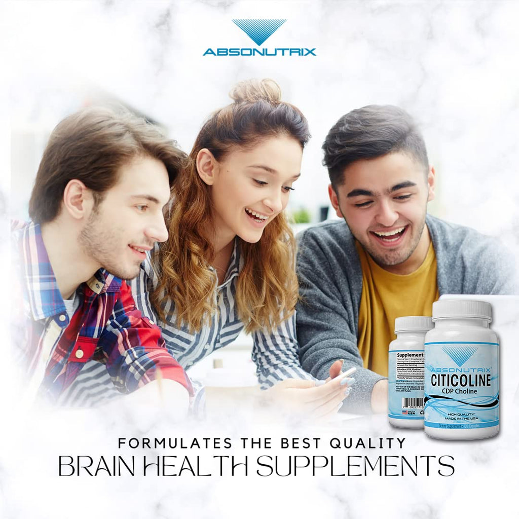 Absonutrix Citicoline CDP Choline 530mg Nootropic - 120 Vegetarian Capsules - image 8