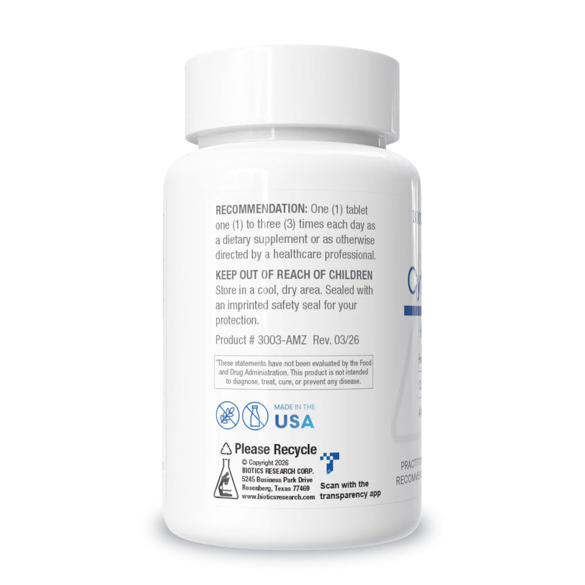 BIOTICS RESEARCH Cytozyme-H Bovine Heart Concentrate 150mg - 60 Tablets - image 3
