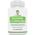 VitaMonk Trans Resveratrol with Pterostilbene - 60 Capsules