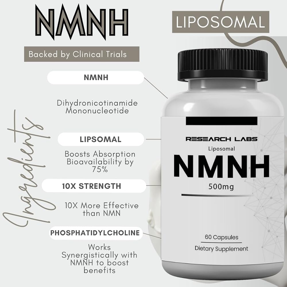 Research Labs Liposomal NMNH (NMN Supplement Alternative) 500mg Per