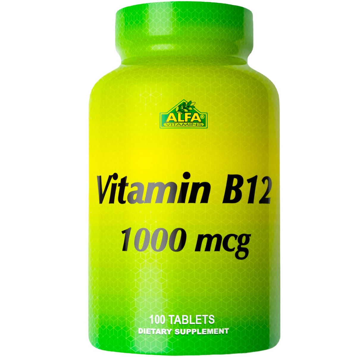 ALFA VITAMINS Vitamin B12 1000 mcg - 100 Tablets
