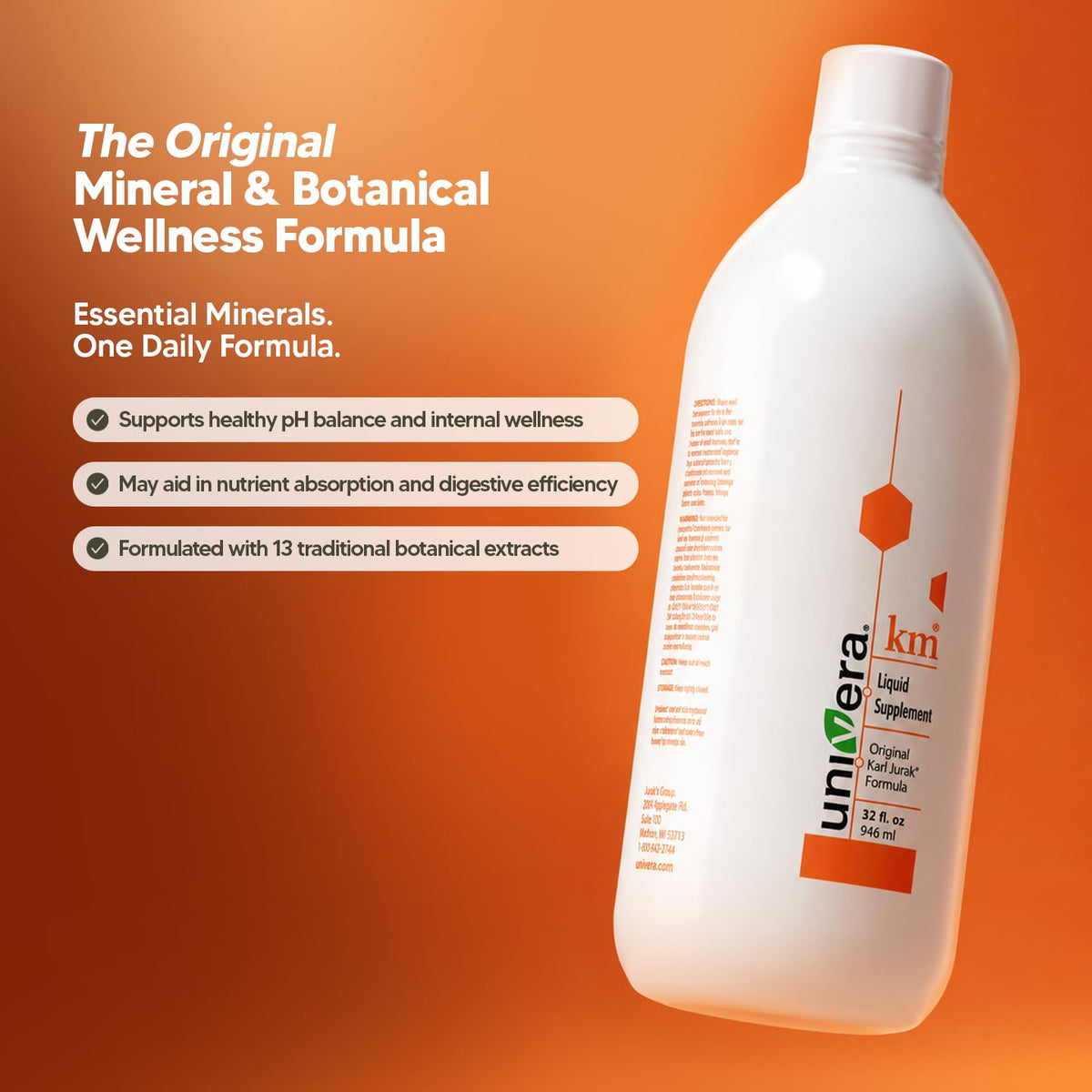 Univera Liquid Potassium & Electrolyte Mineral Supplement - 32 fl oz - image 3