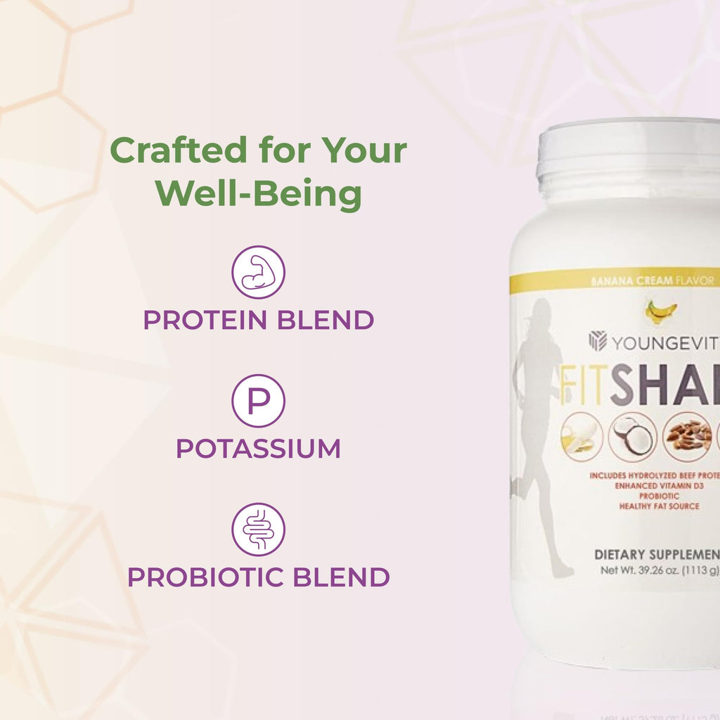 Youngevity FitShake Banana Cream Protein Powder - 2.4 lbs - image 5