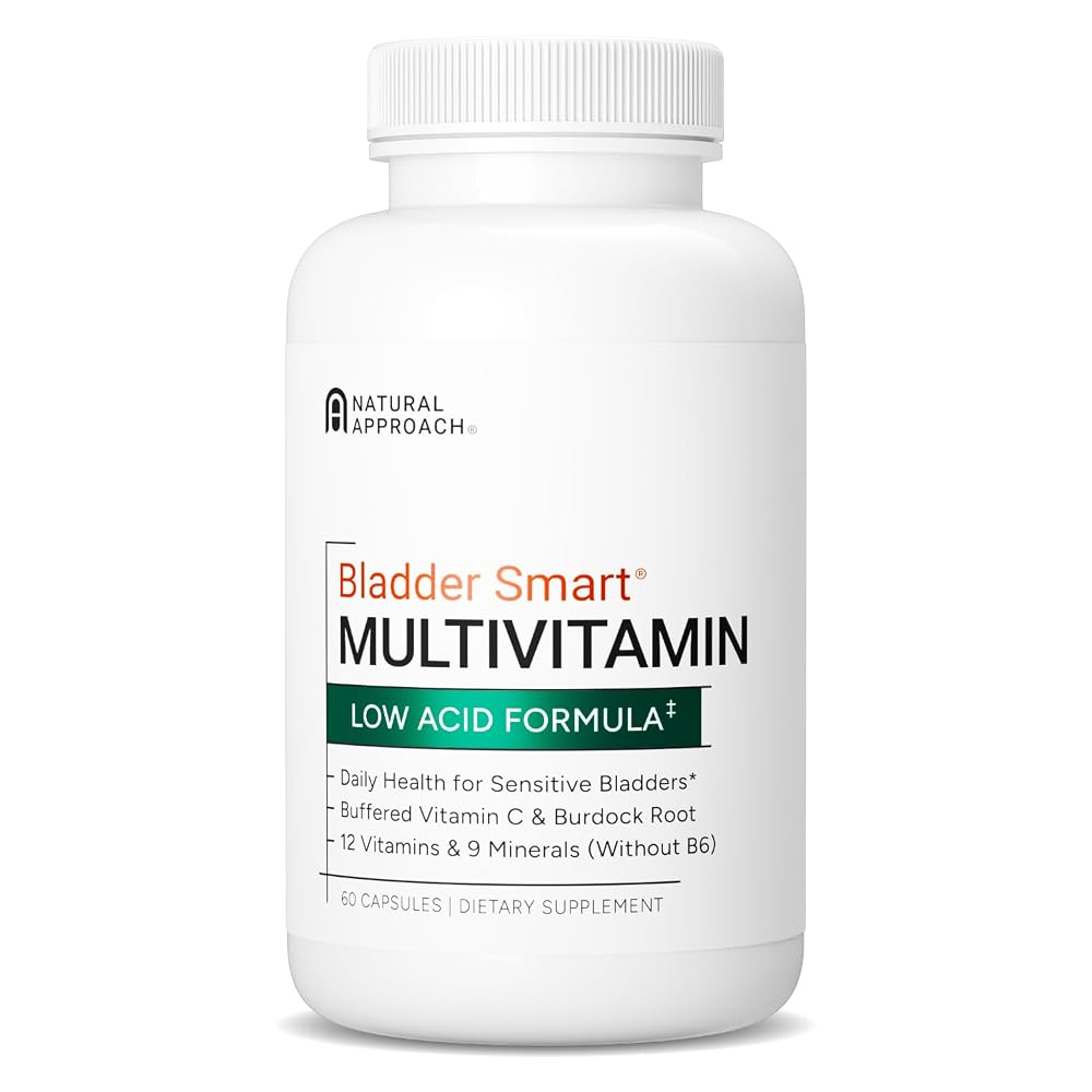 BLADDER SMART Low-Acid Multivitamin for Sensitive Bladders - 60 Capsules