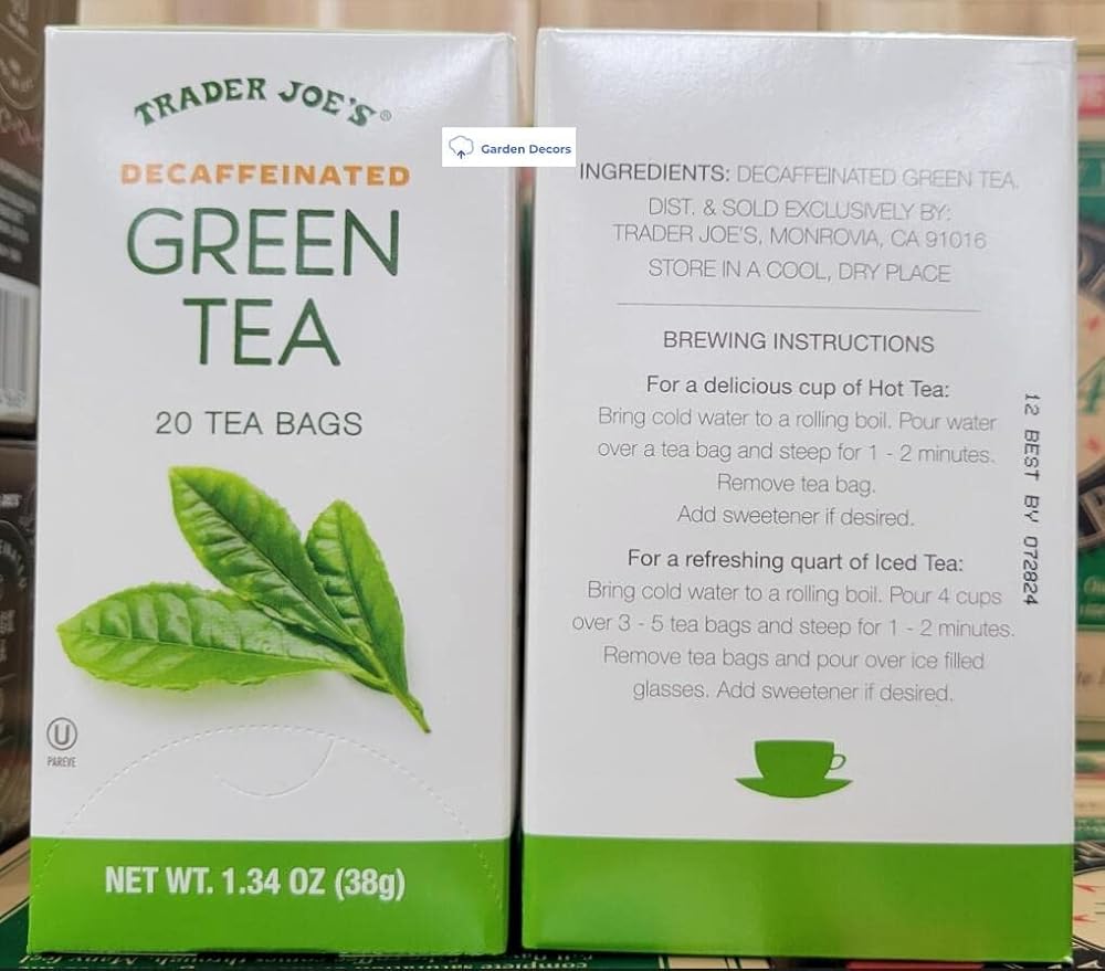 Trader J Decaffeinated Green Tea - Two Boxes (20 Tea Bags Each) - image 2