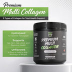 Impact Total Fitness Multi Collagen Peptides Powder - 30 Servings - image 2