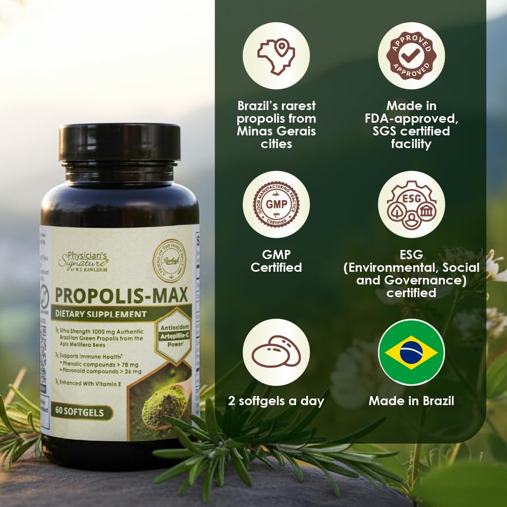 Rawleigh Brazilian Green Propolis Extract 1000mg - 60 Softgels - image 4