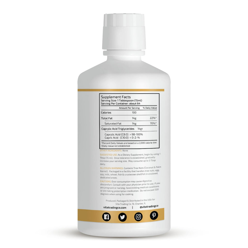 VTC VitaTradingCo C8 MCT Oil 100% Pure