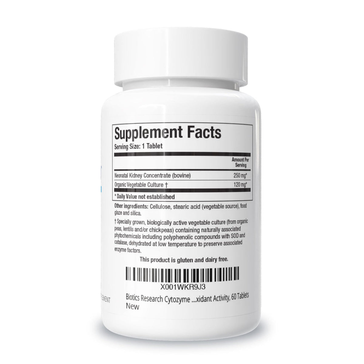 BIOTICS RESEARCH Cytozyme KD Neonatal Kidney 250mg - 60 Tablets - image 2