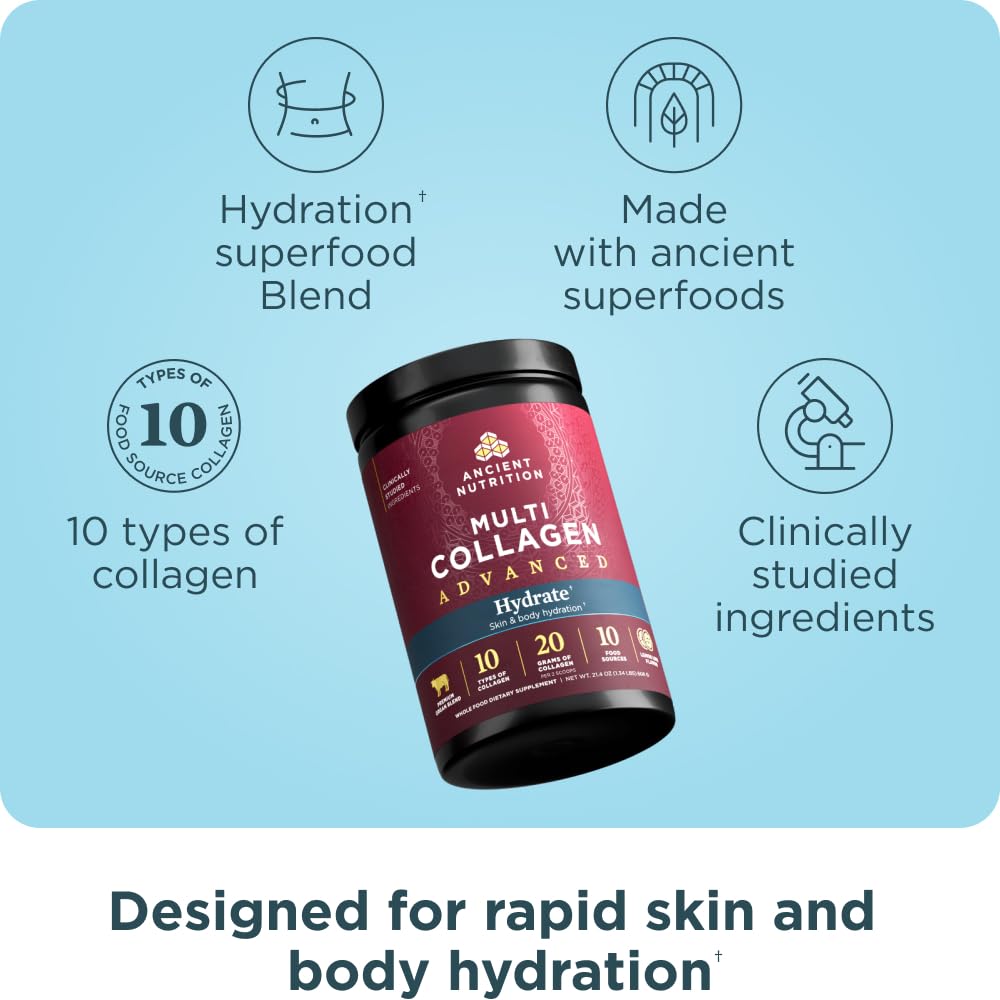 Ancient Nutrition Advanced Multi Collagen Protein Powder Hydrate