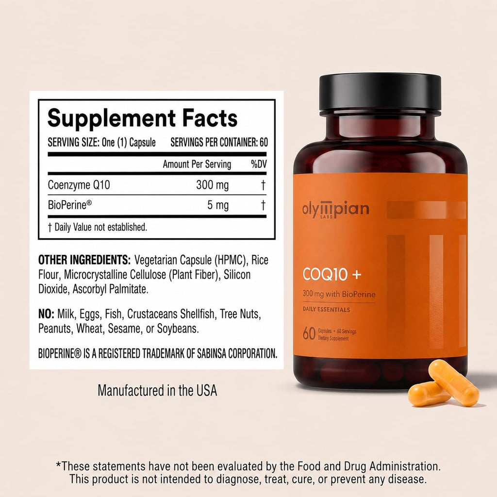Olympian Labs CoQ10 300mg Vegetarian Capsules for Heart Health - 60 Capsules - image 2