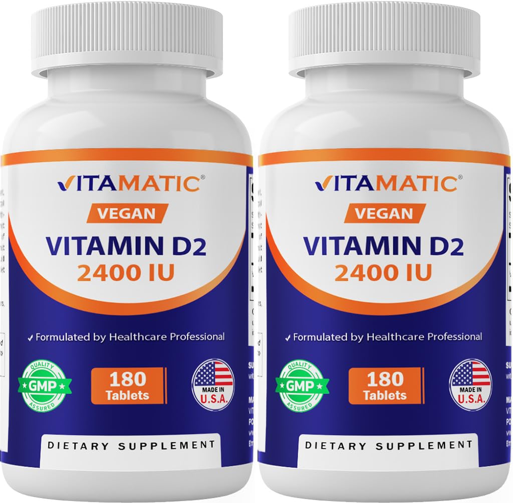 Vitamatic Vegan Vitamin D2 2400 IU (60 mcg)