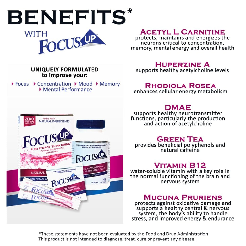 Xooma FocusUP Think Drink Brain Support Powder - 12 Stick Packs - image 6