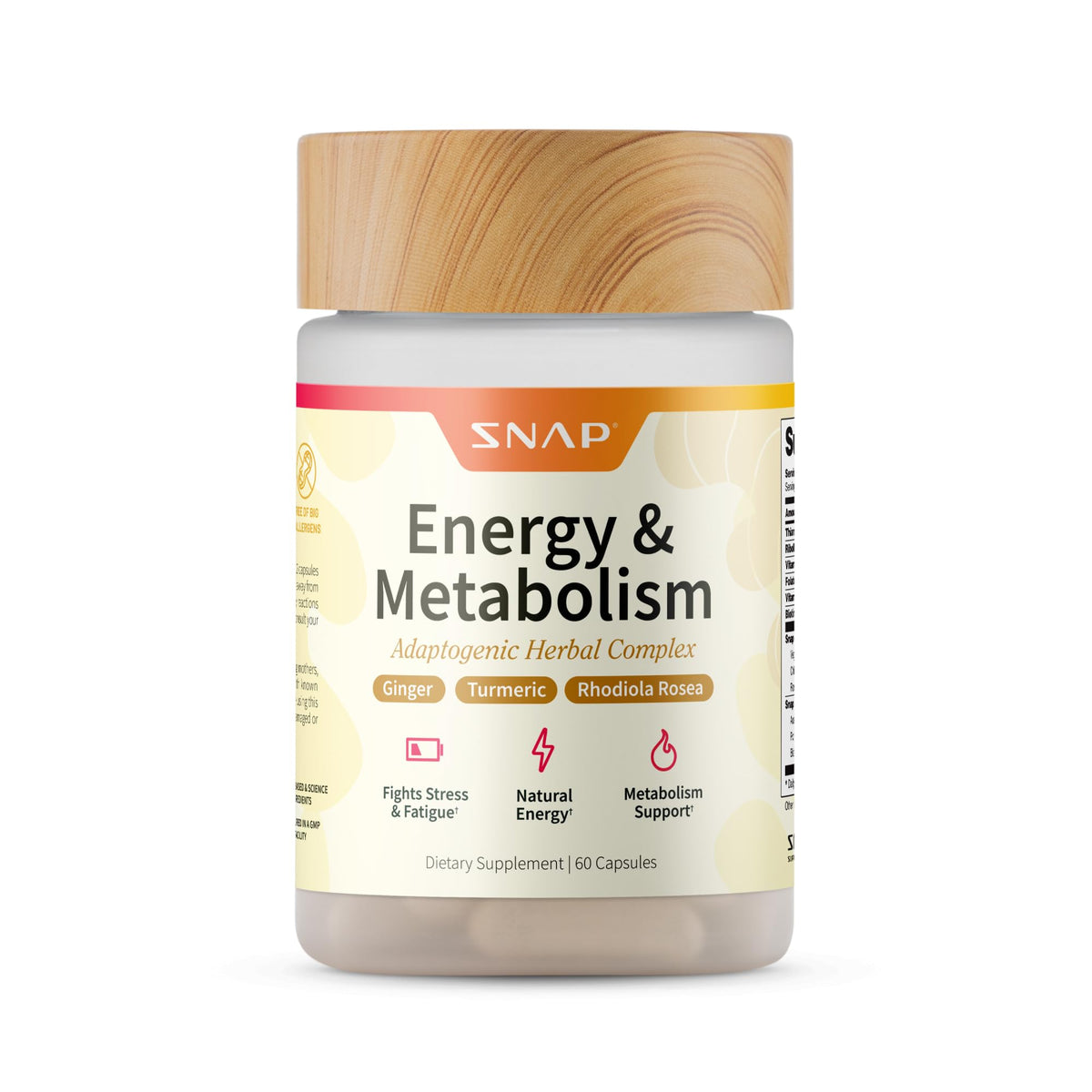 Snap Supplements Energy & Metabolism Adaptogenic Herbal Complex - 60 Capsules