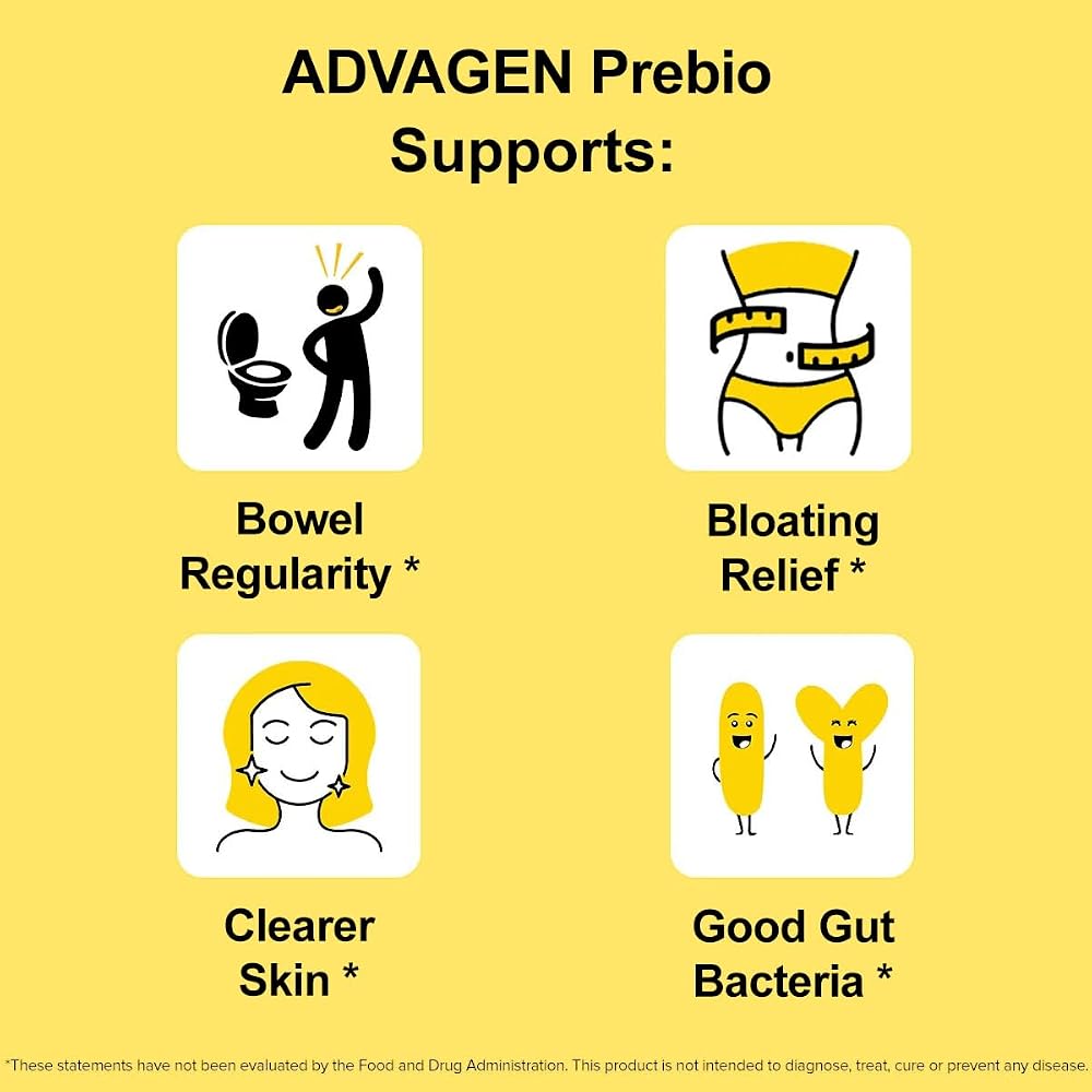 ADVAGEN Prebio Fiber Supplement Powder Unflavored - 30 Servings - image 3