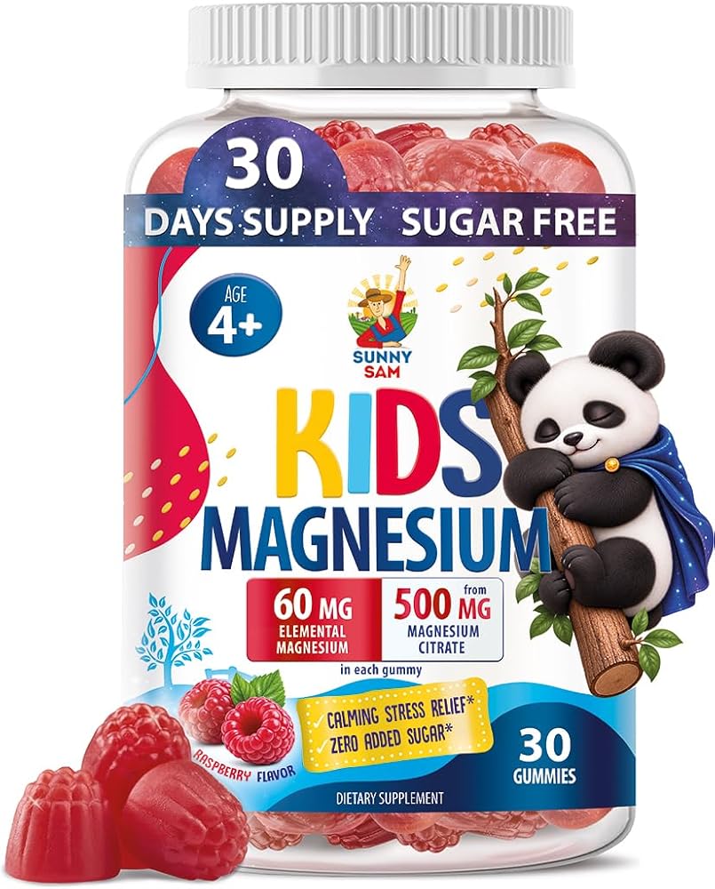SUNNY SAM Sugar-Free Magnesium Gummies for Kids & Teens
