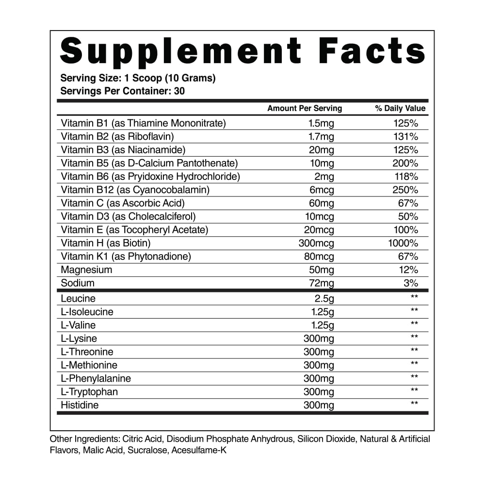 Steel Supplements BCAA EAA Powder High Performance Promotes Lean