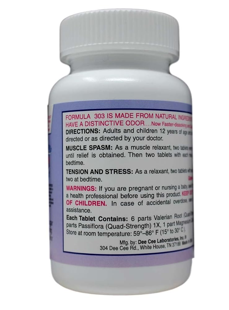 Dee CEE Labs Formula 303 Maximum Strength Tablets; All-Natural - image 3