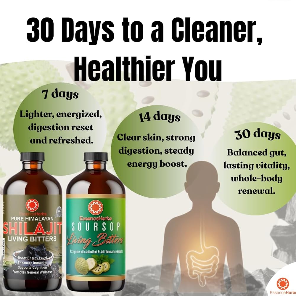 Essence Herbs Soursop & Shilajit Bitters Bundle - 16 Fl Oz - image 6