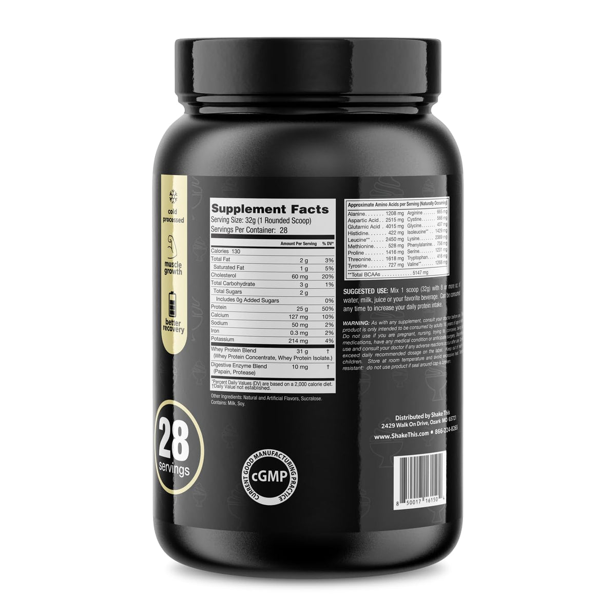ES FIT Whey Protein Powder - Post Workout, Non-GMO, 2 pounds