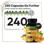 Bools Turmeric Curcumin with BioPerine & Ginger Joint Support - 240 Capsules - image 8