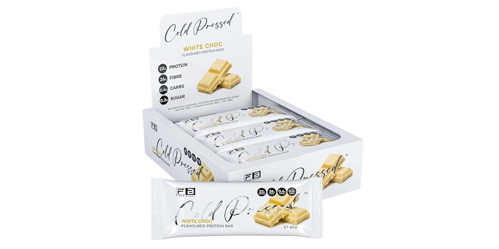 Fibre Boost Cold Pressed White Chocolate Protein Bar - 12 Count