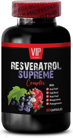 VIP Vitamins Supreme Resveratrol 1200mg - 120 Capsules - image 2