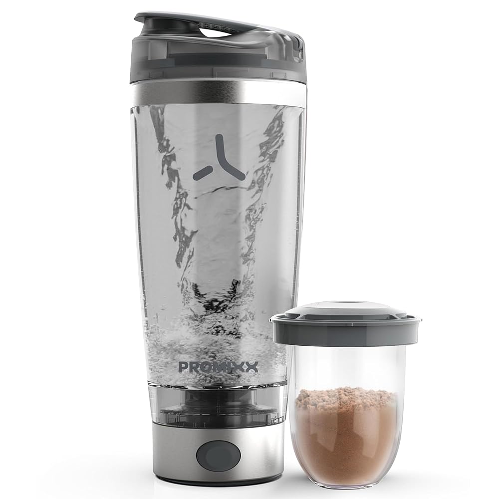 PROMIXX Pro Electric Shaker Bottle 600ml, Stainless Steel