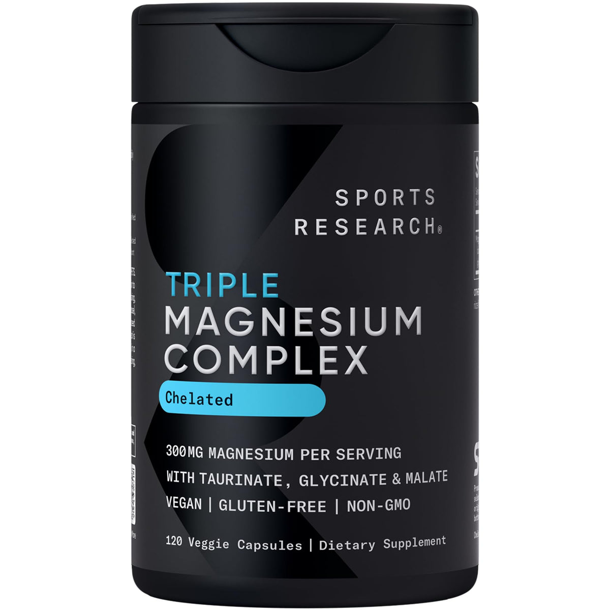 Sports Research Triple Magnesium Complex 300mg - 120 Capsules