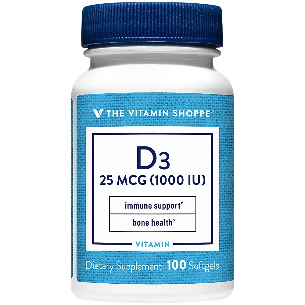 The Vitamin Shoppe Vitamin D3 1000 IU Softgels - 100 Softgels