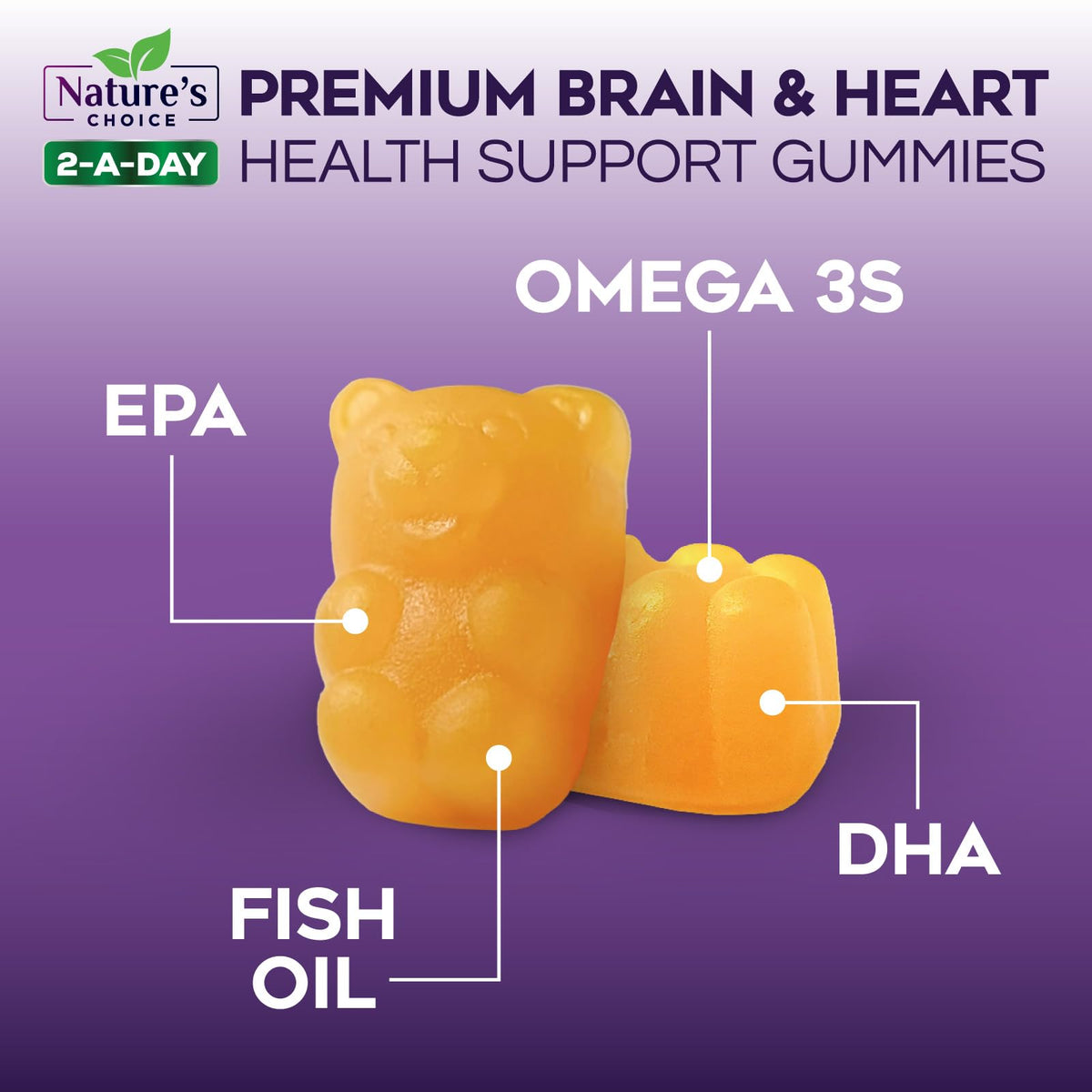 Nature's Choice Omega 3 Fish Oil Gummies - Triple Strength Omega3