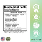 Bio-Design Probio10 Daily Probiotic & Prebiotic - 10 Billion CFU - 60 Capsules - image 2