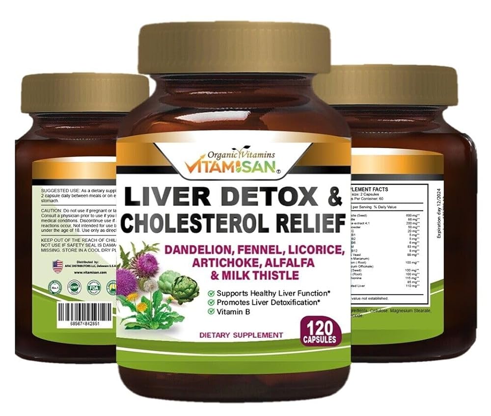 VIUS NATURAL Milk Thistle Liver Support - 120 Capsules