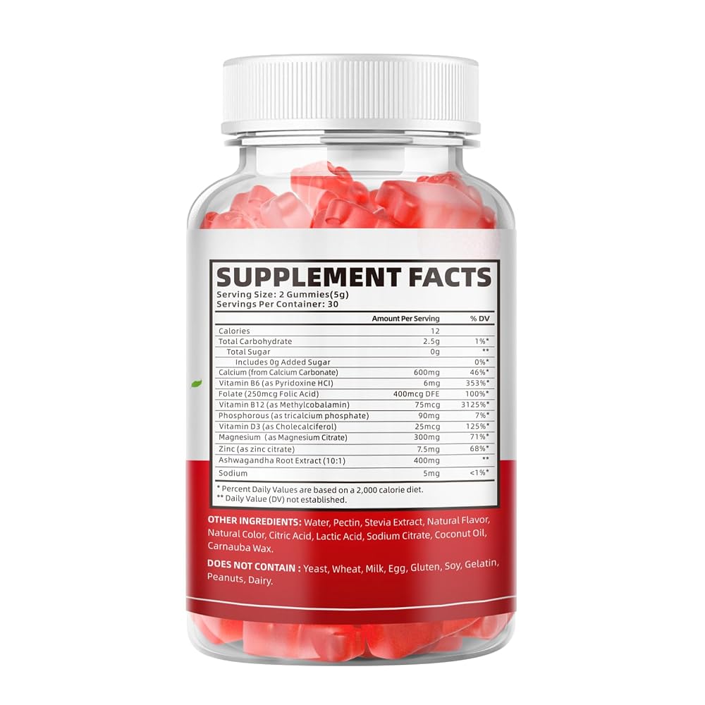 softbear Sugar Free Calcium Magnesium Zinc Gummies for Womem Men