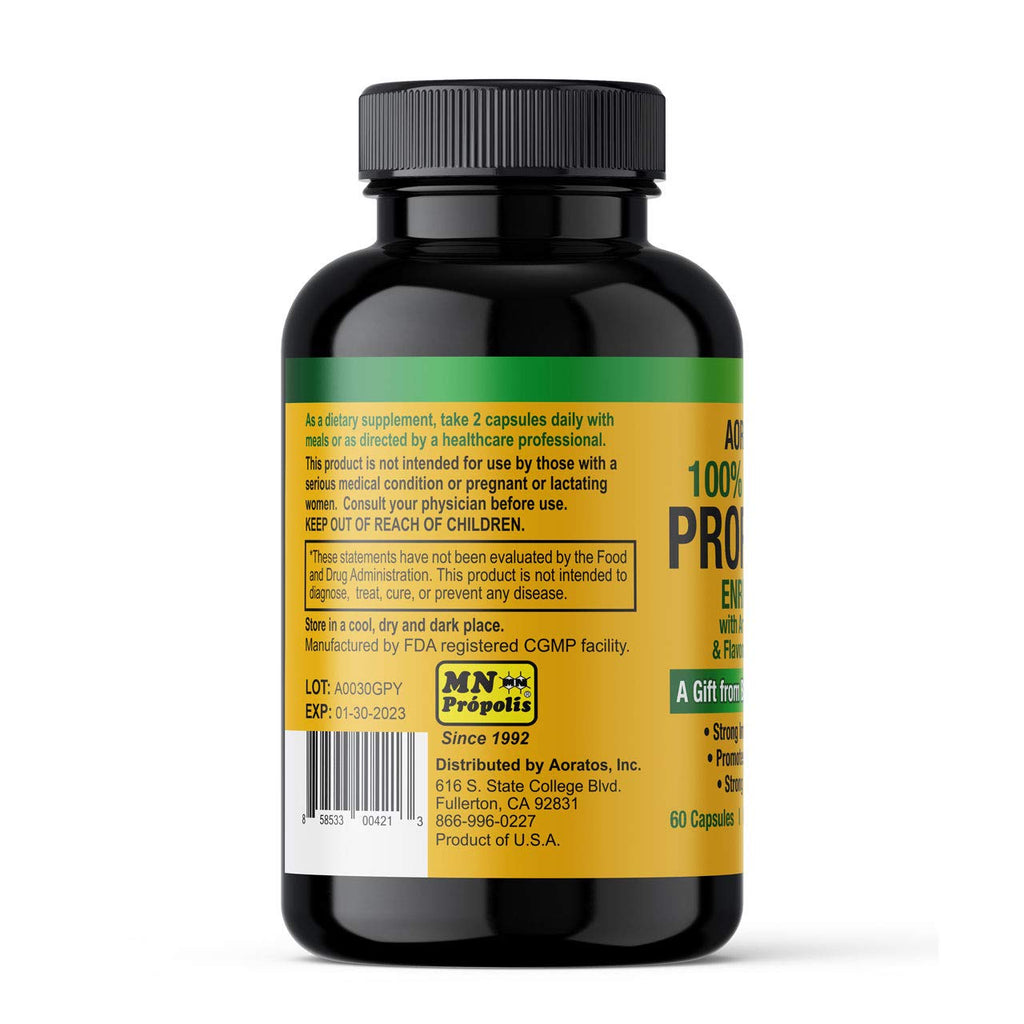 Aoratos 100% Brazilian Green Propolis 500mg Immune Support - image 3
