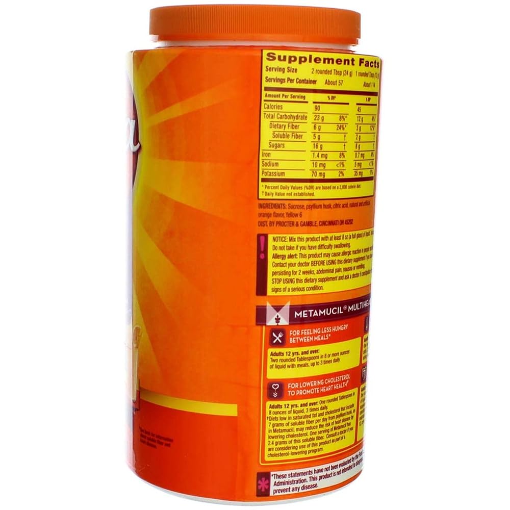 Procter and Gamble Metamucil Orange Smooth Fiber Powder - 48 oz - image 4