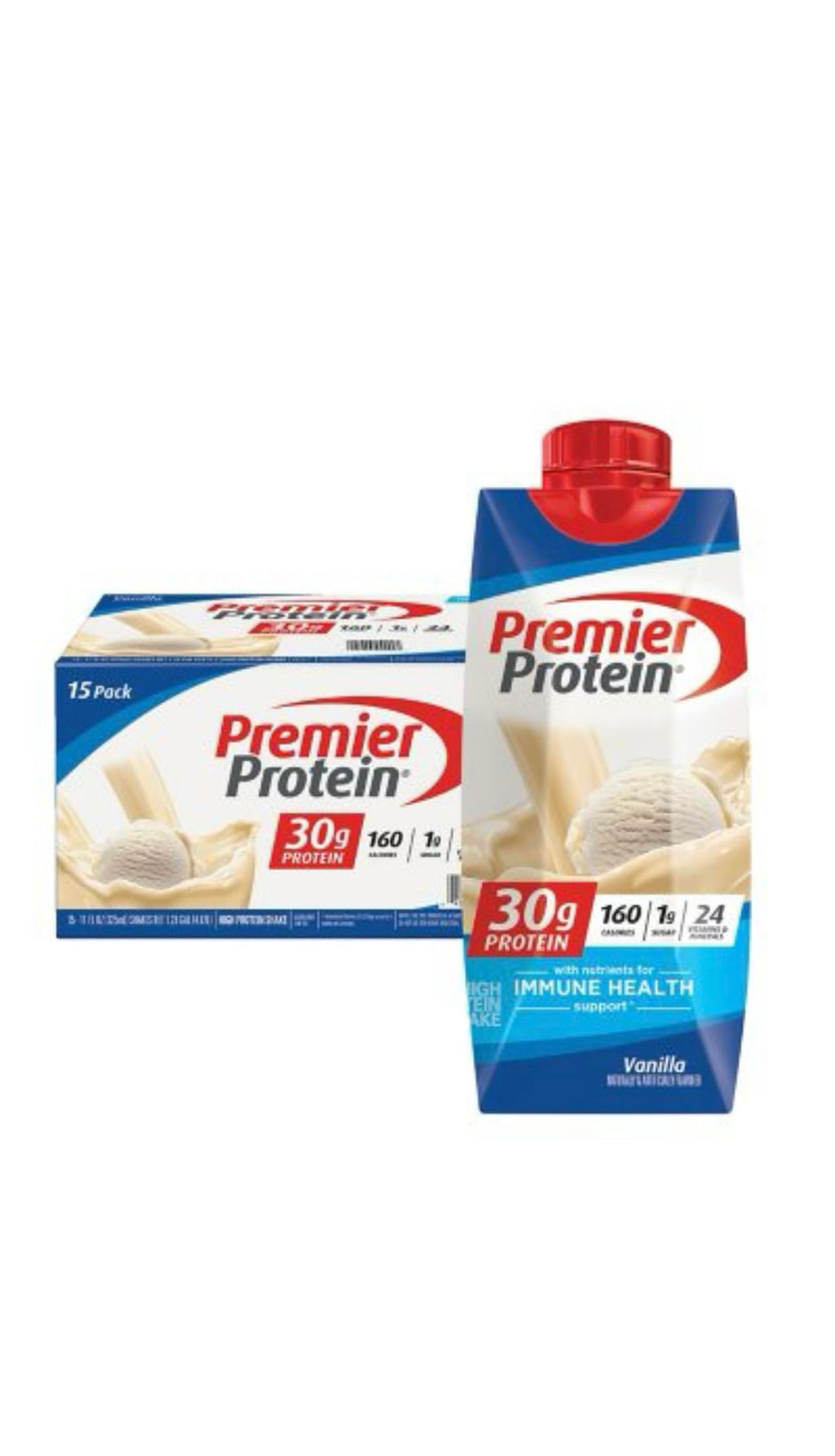 Premier Protein High Protein Shake Vanilla - 15 Count