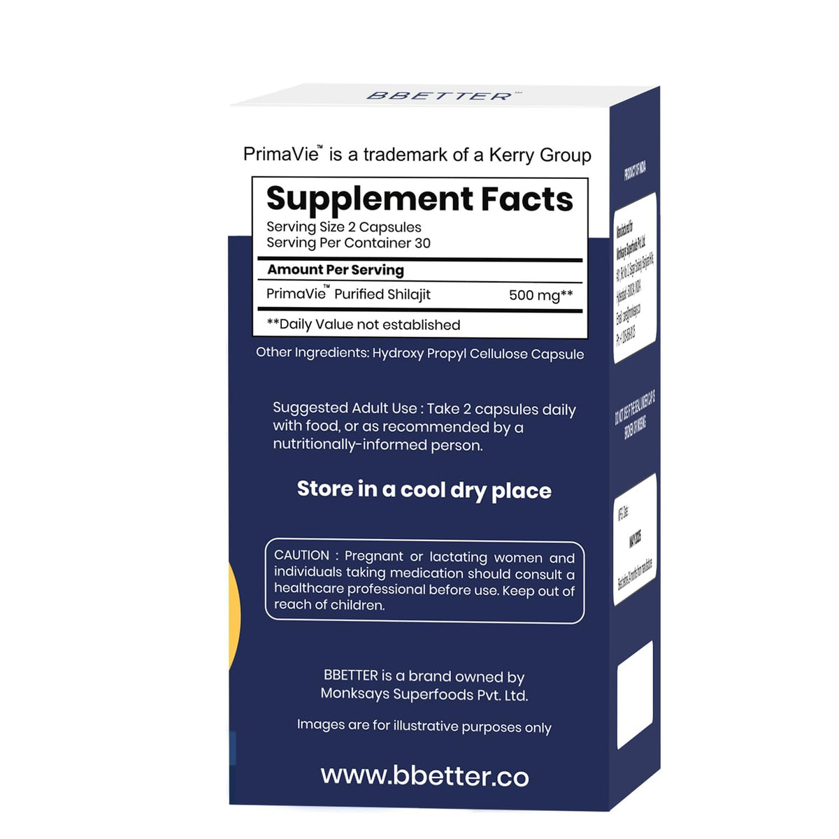 BBETTER Purified Shilajit 500mg Lab Tested Shilajeet for Stamina