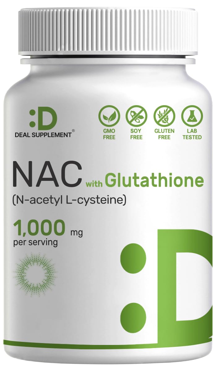 Deal Supplement NAC 1,000mg with Glutathione - 240 Capsules