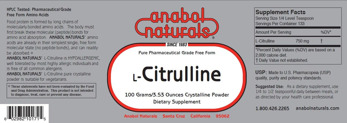 Anabol Naturals Nitric Oxide Stack L-Arginine & L-Citrulline Powder - image 3