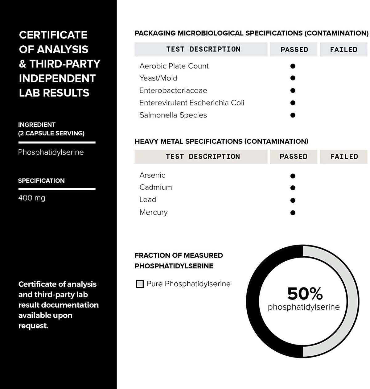 Toniiq Phosphatidylserine 400mg - 90 Capsules - image 6