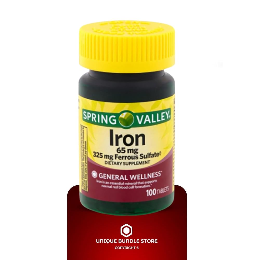 Unique Bundle Iron 65mg Supplement - 100 Tablets - image 5