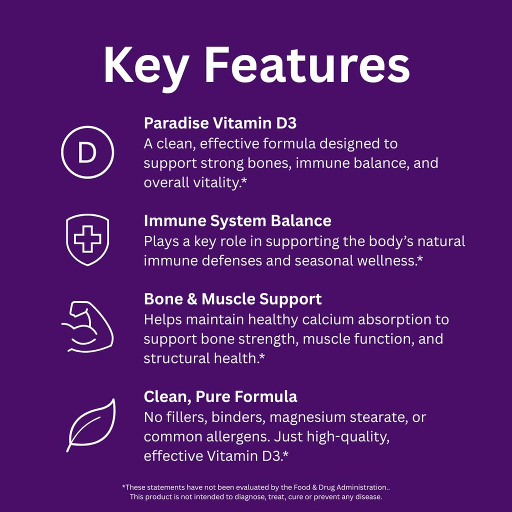 Paradise Herbs Earth's Blend Vitamin D3 - 90 Vegetarian Capsules - image 4