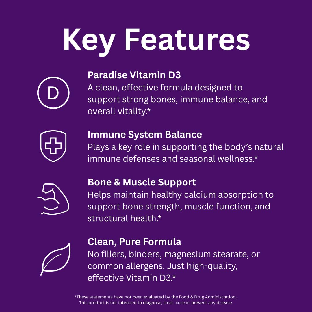 Paradise Herbs Earth's Blend Vitamin D3 - 90 Vegetarian Capsules - image 4