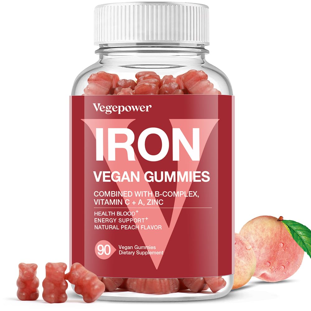 VEGEPOWER Vegan Iron Supplement Gummies - with Vitamin C