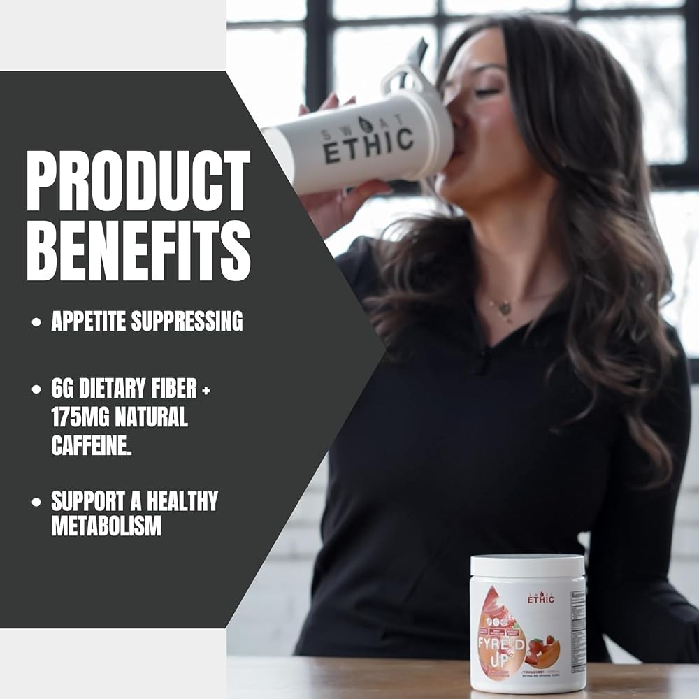 Sweat Ethic FYRE’D UP Energizing Appetite Suppressant, 200 MG