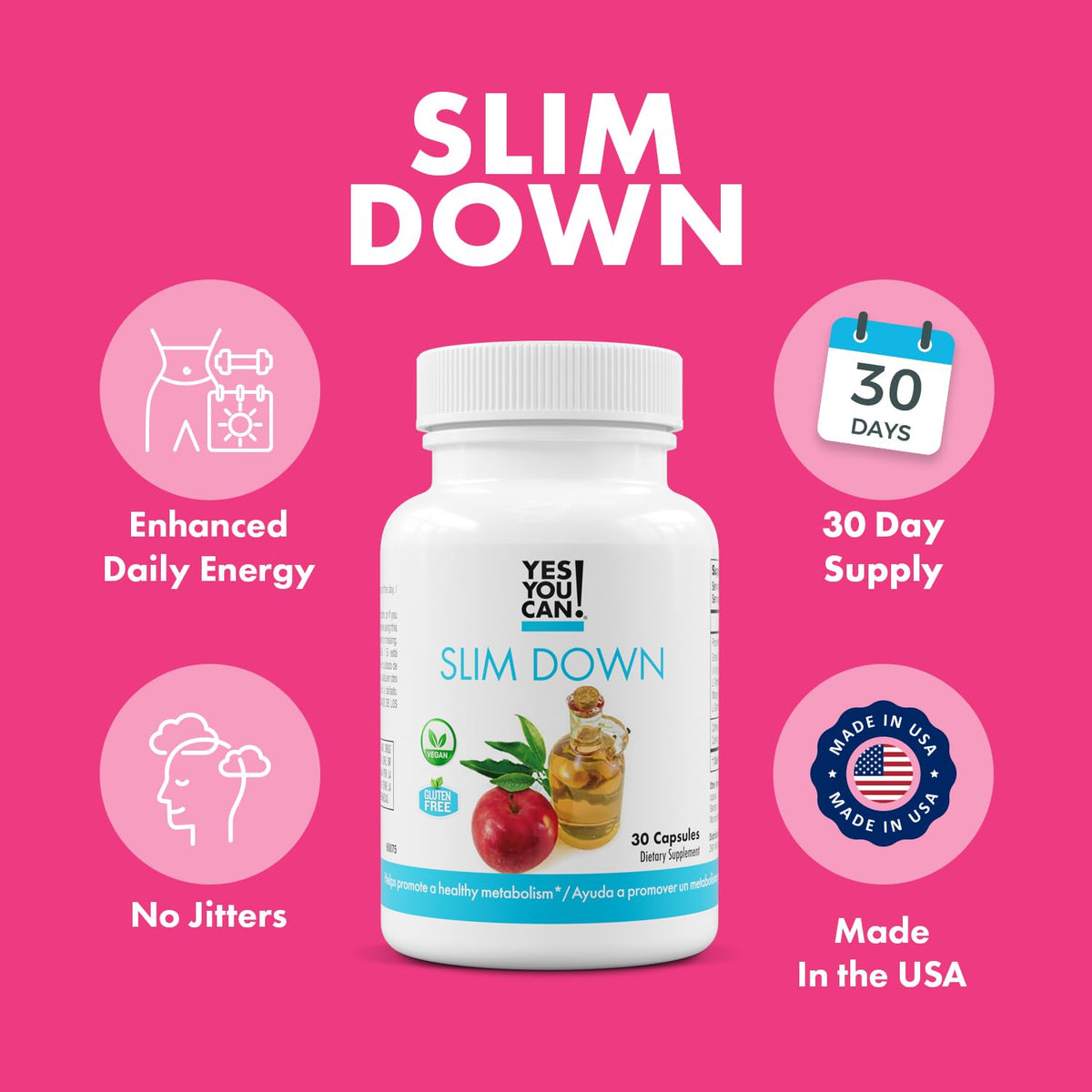 Yes You Can! Slim Down Dietary Supplement - 900 Capsules - image 2