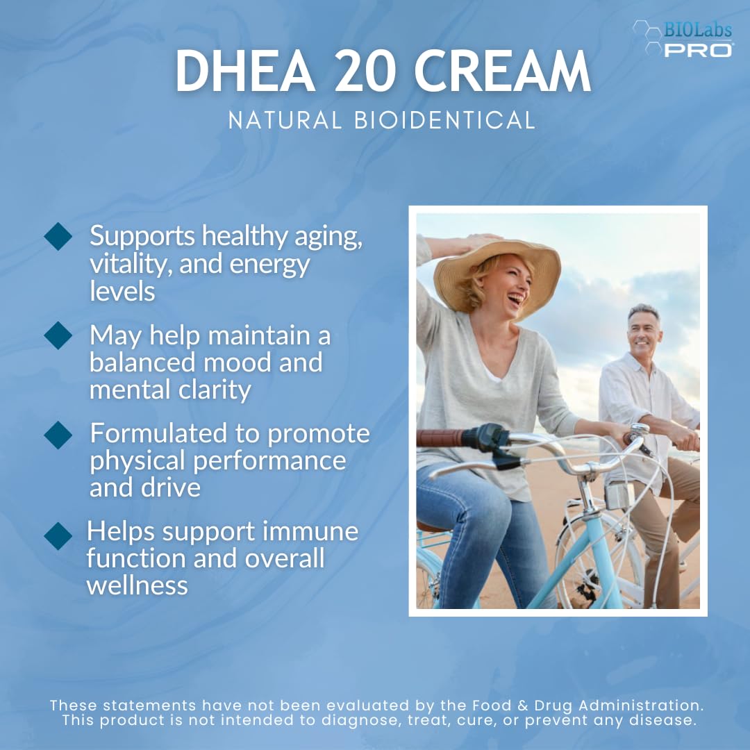 BIOLABS PRO Bioidentical DHEA 20mg Cream - 3 Ounce - image 3