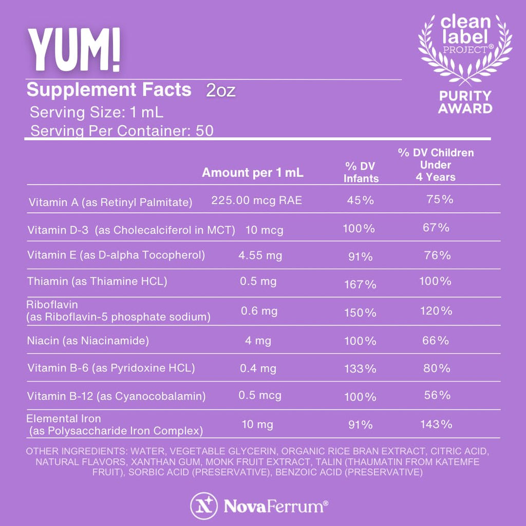 NovaFerrum Multivitamin with Iron for Infants and Toddlers