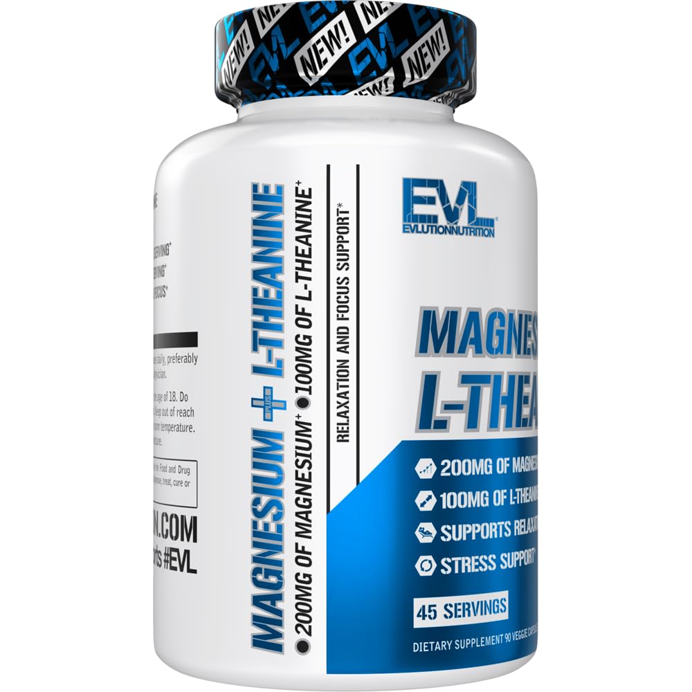 Evlution Magnesium + L-Theanine Vegetarian Capsules - 90 Count - image 4